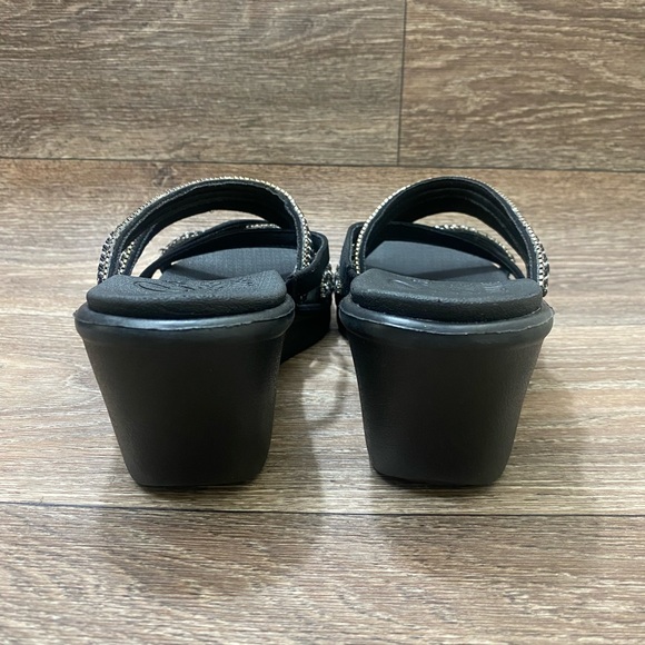 Skechers Size 9 Rumble On Night Out Black Rhinestone
Strappy Wedges Sandal New - Picture 8 of 10